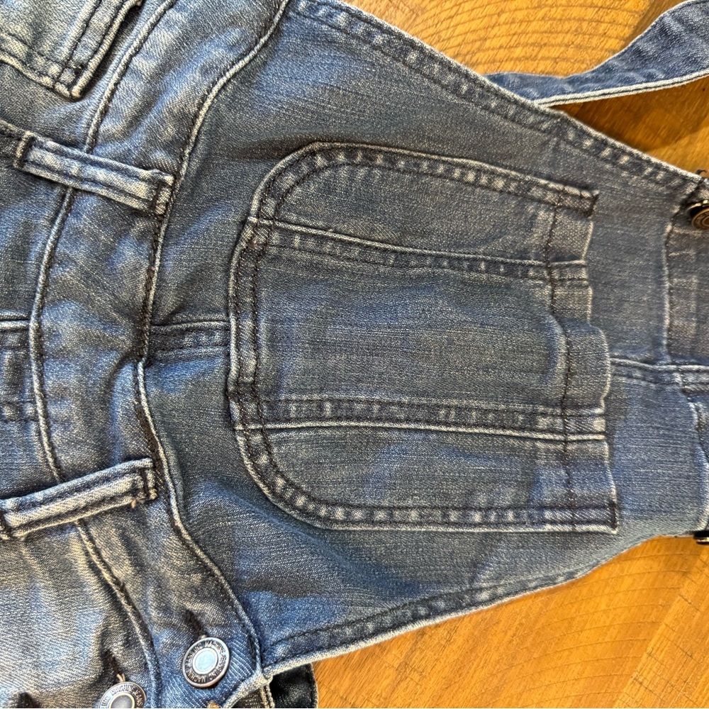 Machine Nouvelle Mode Women’s Denim Crop Y2K Overalls - Picture 12 of 13